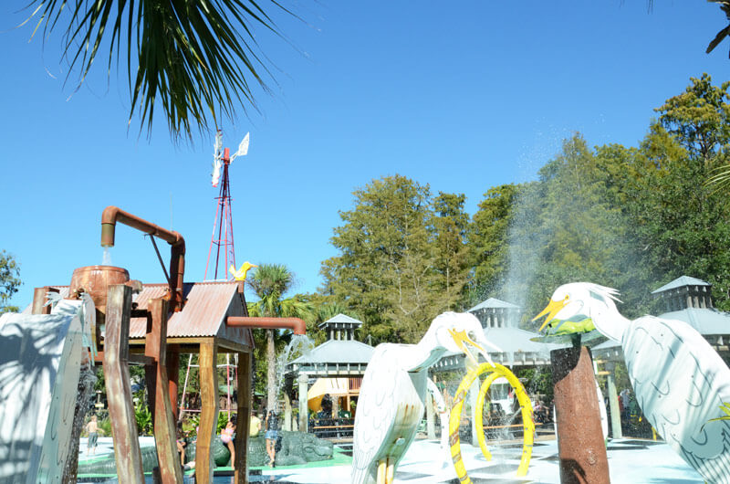 Wasserspielplatz im Gatorland in Orlando