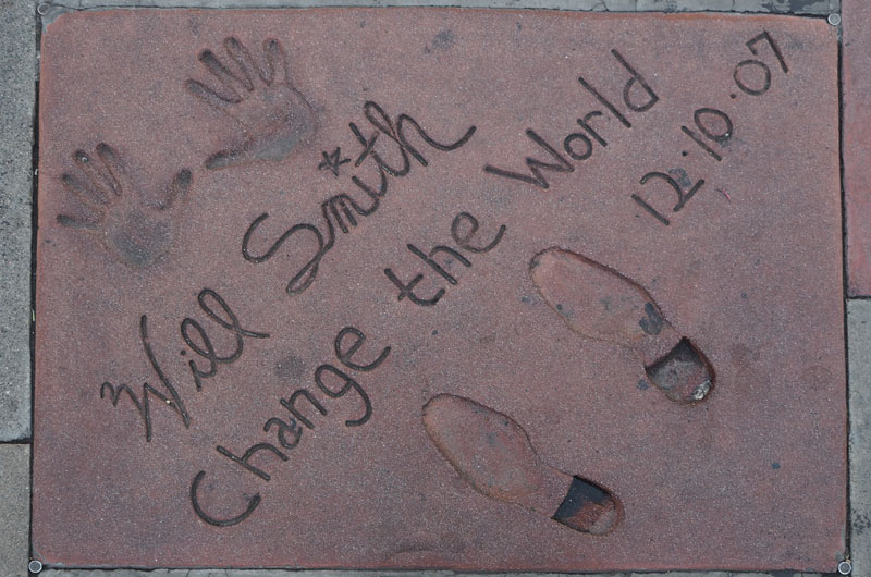 Will Smith Abdrücke vor dem Chinese Theatre 