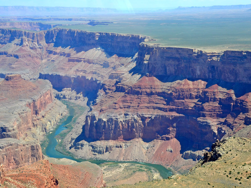 Colorado River im Grand Canyon vom Heli aus