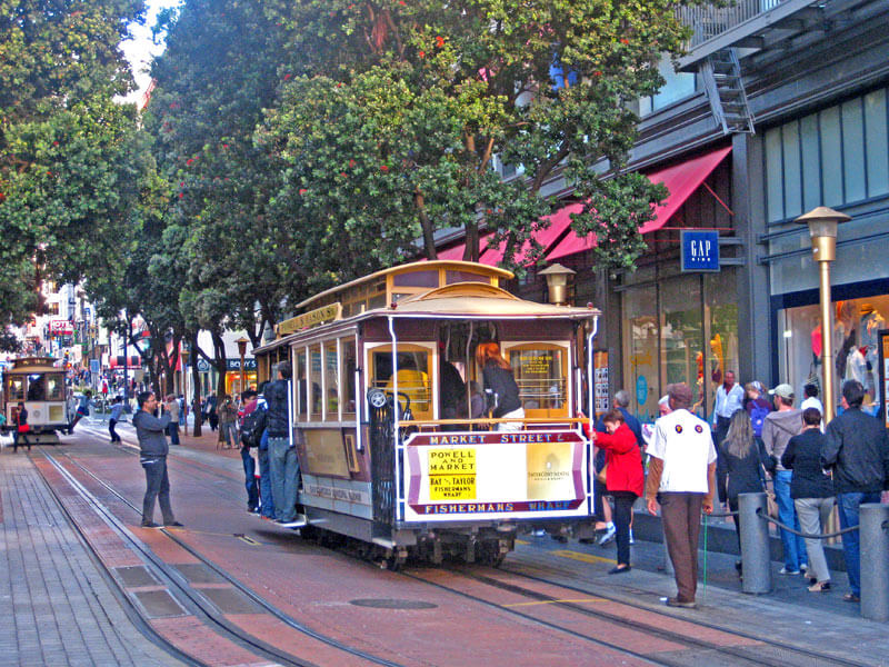 Cable Car Fahrt als Sehenswürdigkeit in San Francisco