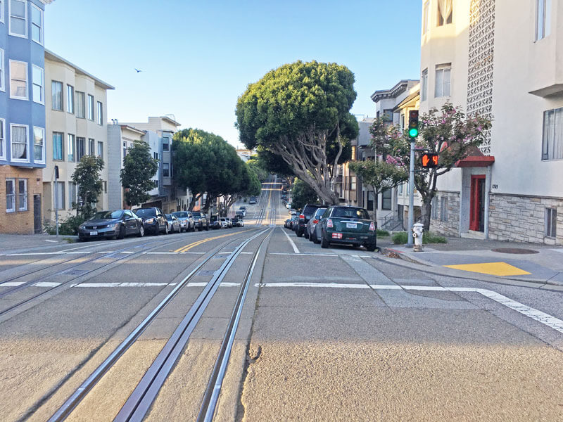 San Francisco Cable Car Straße