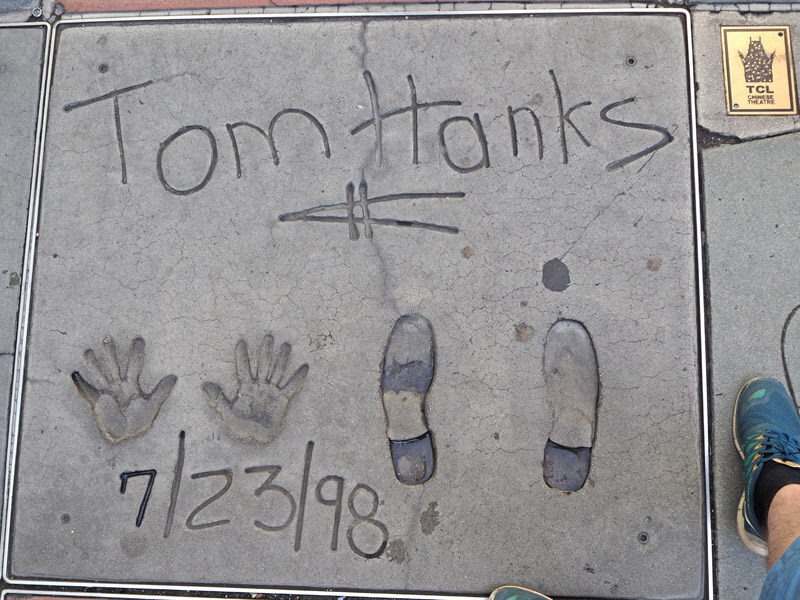 TCL Chinese Theatre Eingang Fußabdrücke Tom Hanks