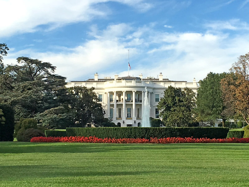 Die bekannteste Sehenswürdigkeit: Das Weiße Haus in Washington