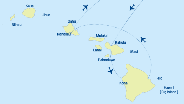 Reise nach Hawaii Routenvorschlag