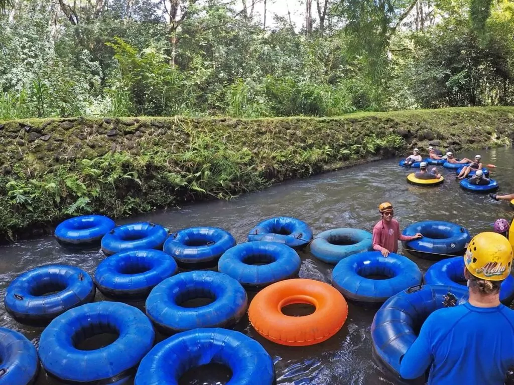 Tubing Kauai - 412 Einstieg in die Tubes auf Kauai