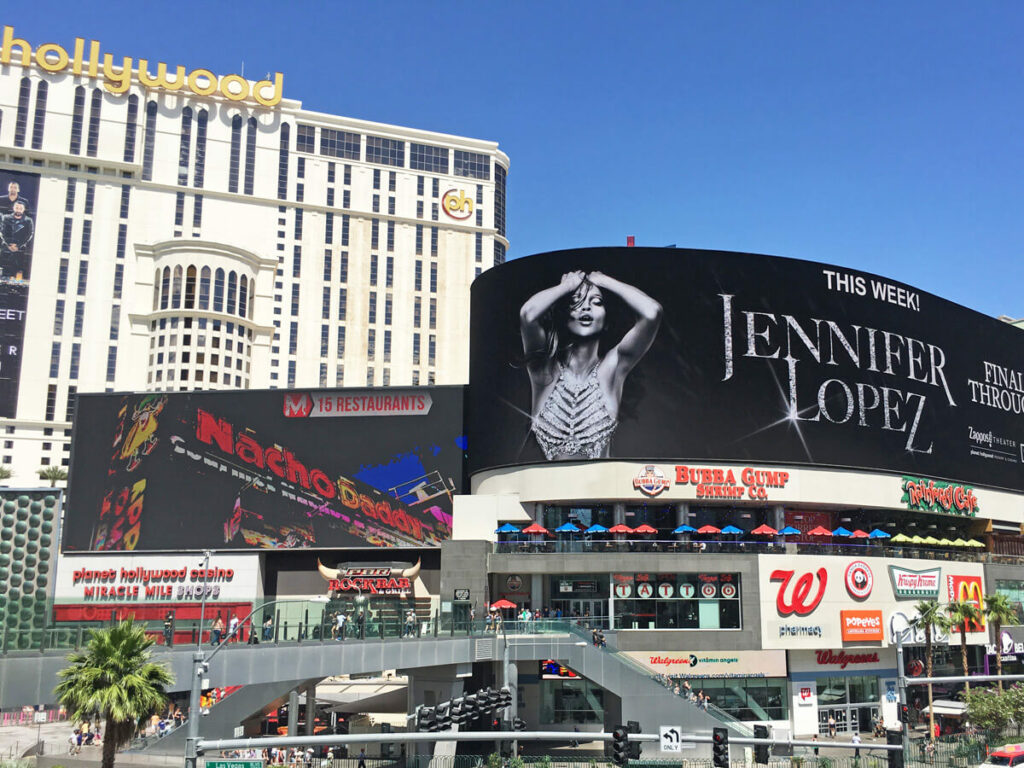 Werbetafel auf dem Las Vegas Strip