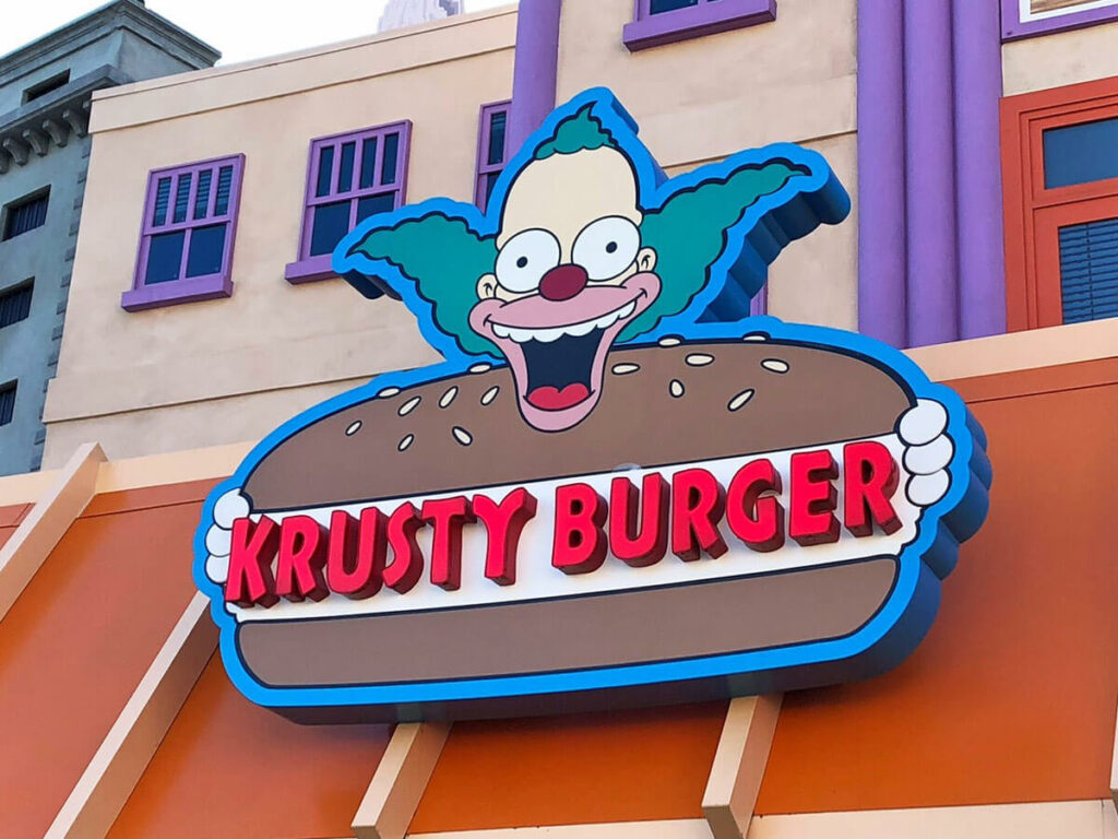 Krusty Burger Laden in den Universal Studios Hollywood