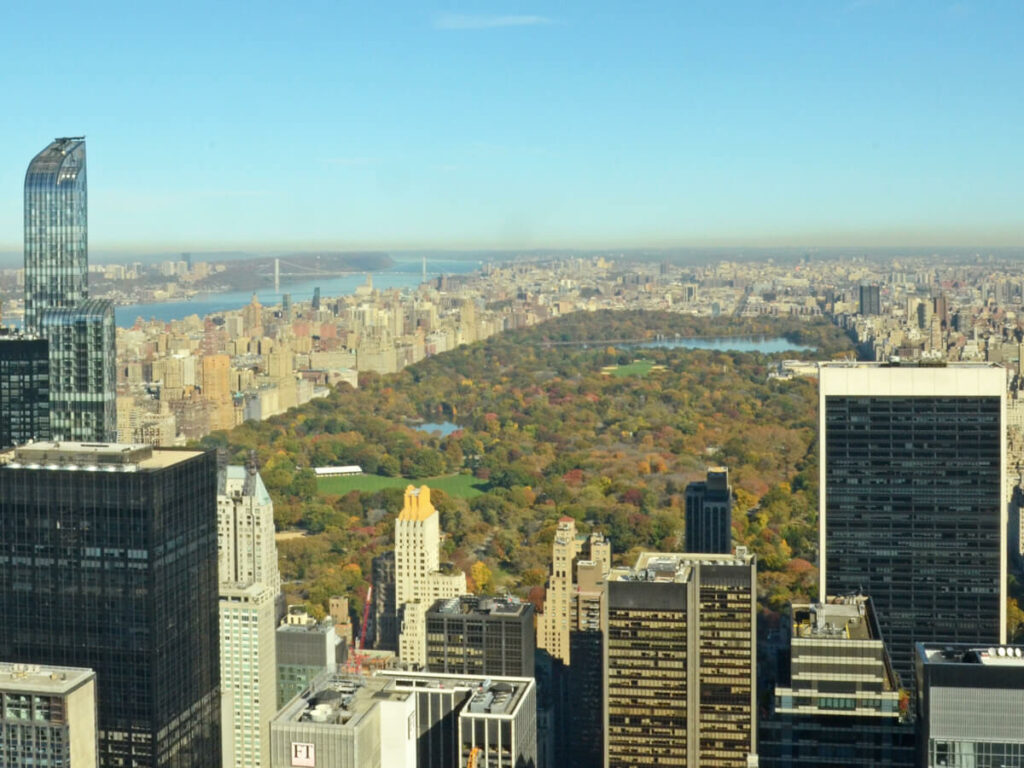 Blick vom Rockefeller Center auf den Central Park