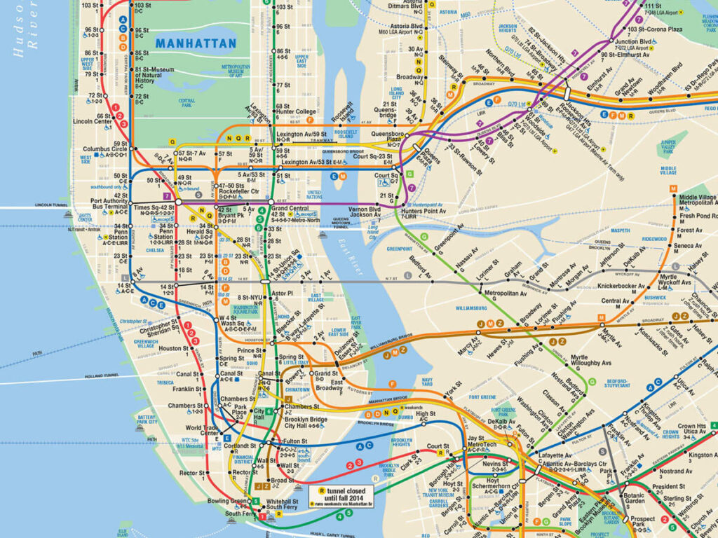 Streckennetz der Metro New York