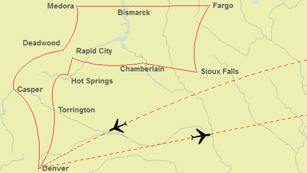 North und South Dakota Rundreise Routenvorschlag